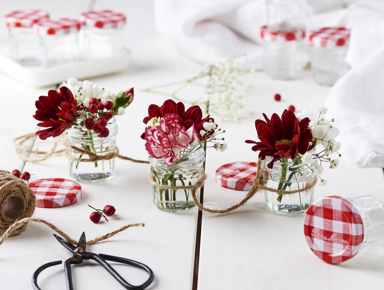 Lot de 15 petits pots 50g - rouge - Image 3